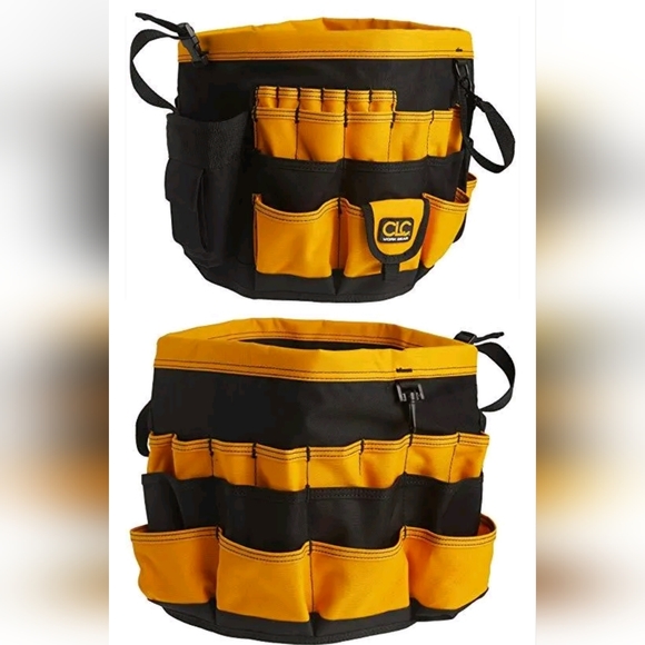 CLC (Custom LeatherCraft) 61 Pocket In-and-Out Bucket Organizer - black & gold - Picture 6 of 11